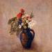 Bouquet of Flowers in a Blue Vase